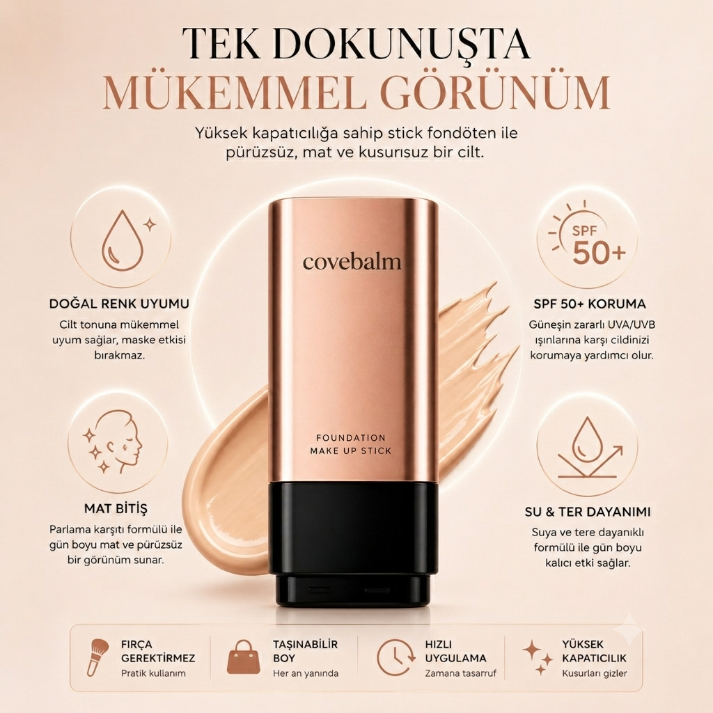 CoveBalm® Kapatıcı Stick Fondöten